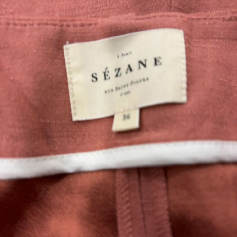 Sezane Rust Button-Front High-Waist Shorts - Picture 8 of 8